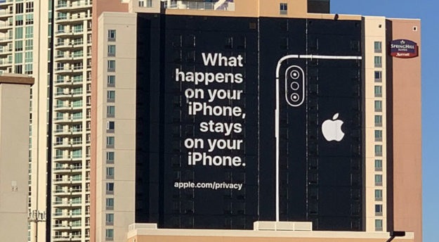 Apple ad in Las Vegas on Privacy